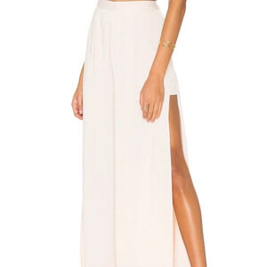 Keepsake Needed Me Pants Shorts in Nude Side Slit Wide Leg Pants Women's Size S